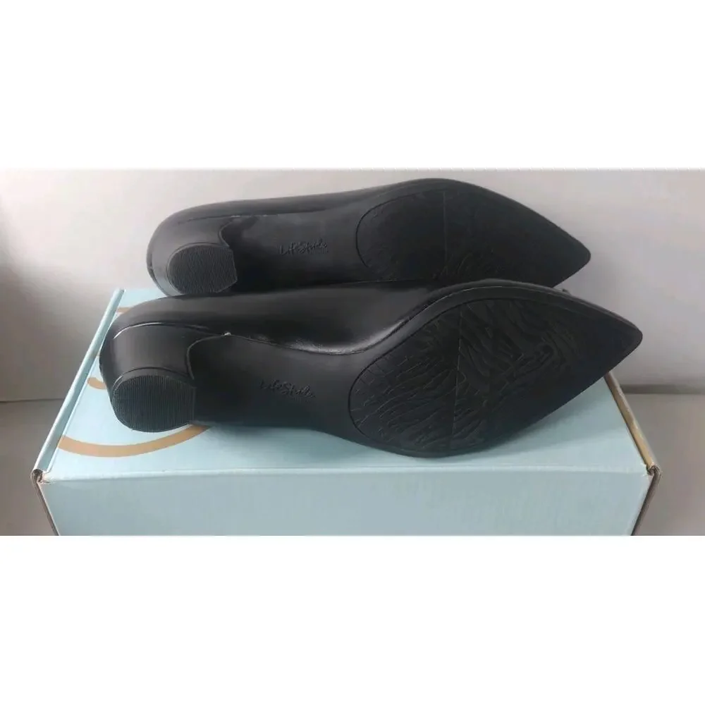 Lifestride Women's Minx Black Kitten Heel Pumps Size 8 M New With Box